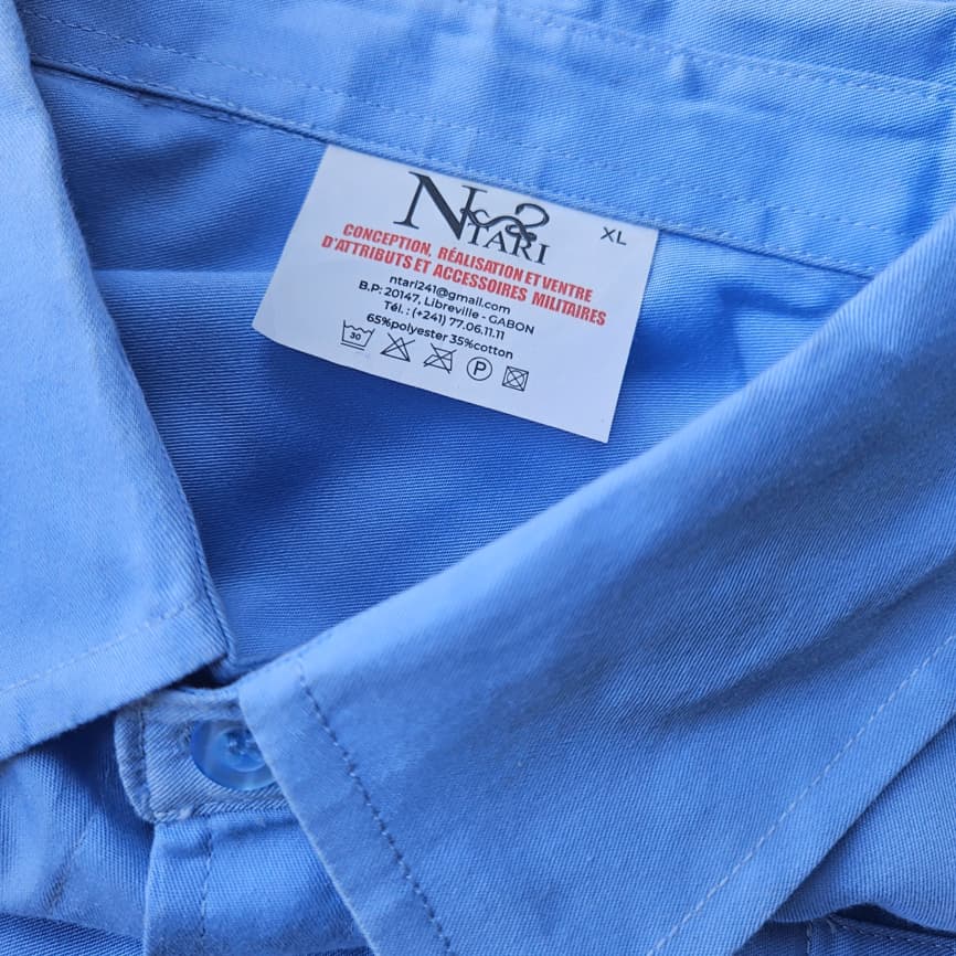 Chemise à manches longues bleu-ciel Gendarmerie Nationale