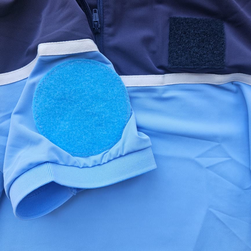 Polo bicolore à manches courtes -Bleu-ciel/Bleu-nuit GENDARMERIE NATIONALE