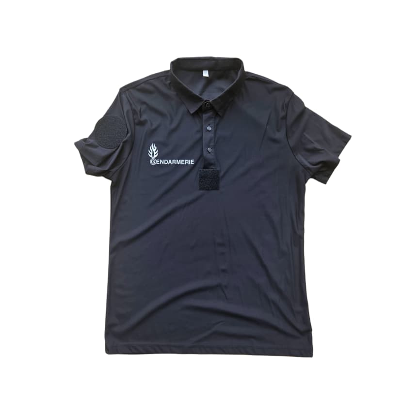Polo noir à manches courtes – Gendarmerie Départementale et Mobile