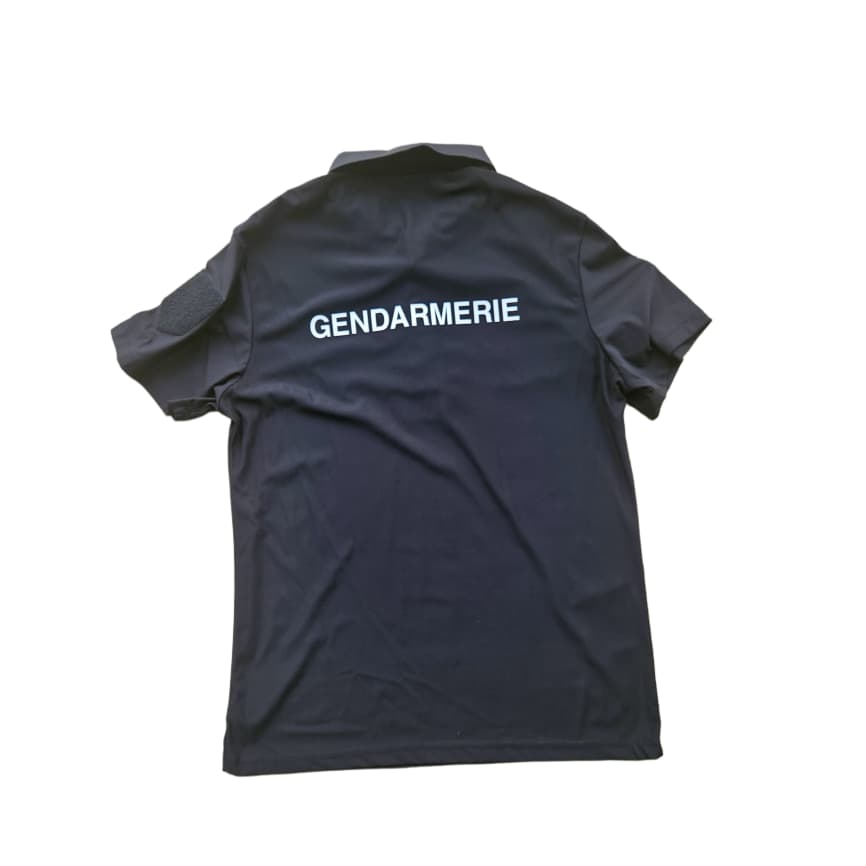 Polo noir à manches courtes – Gendarmerie Départementale et Mobile