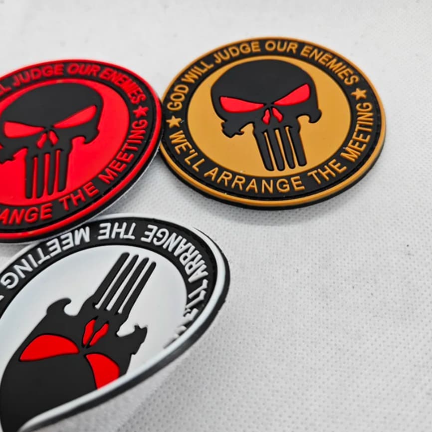Patch Tactique Crâne – "God Will Judge Our Enemies"
