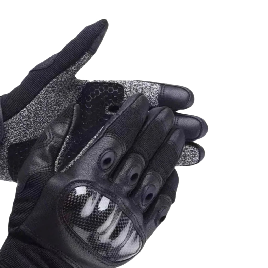 Gants tactiques renforcés fibre de carbone et cuir